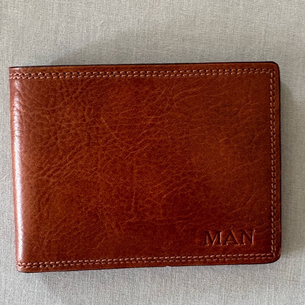 Bosca Brown Leather Key & Card Holder